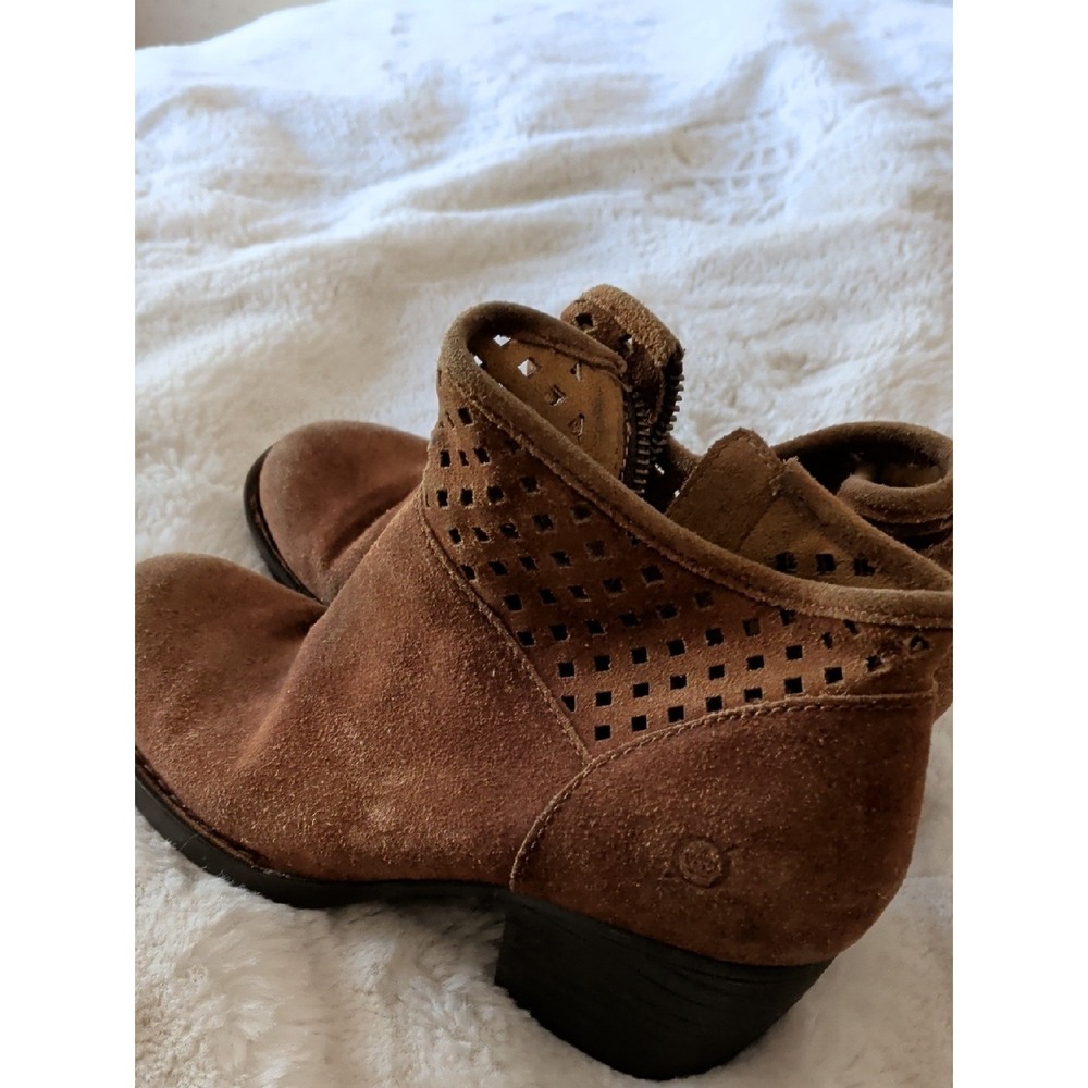 Born Woman Brown Suede Ankle Boots